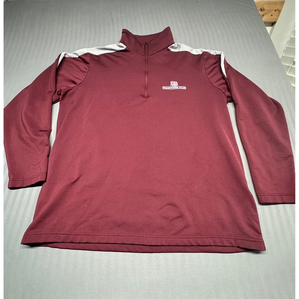 Antigua Mens Texas A&M Traditions Club Quarter Zip Pullover Maroon Large